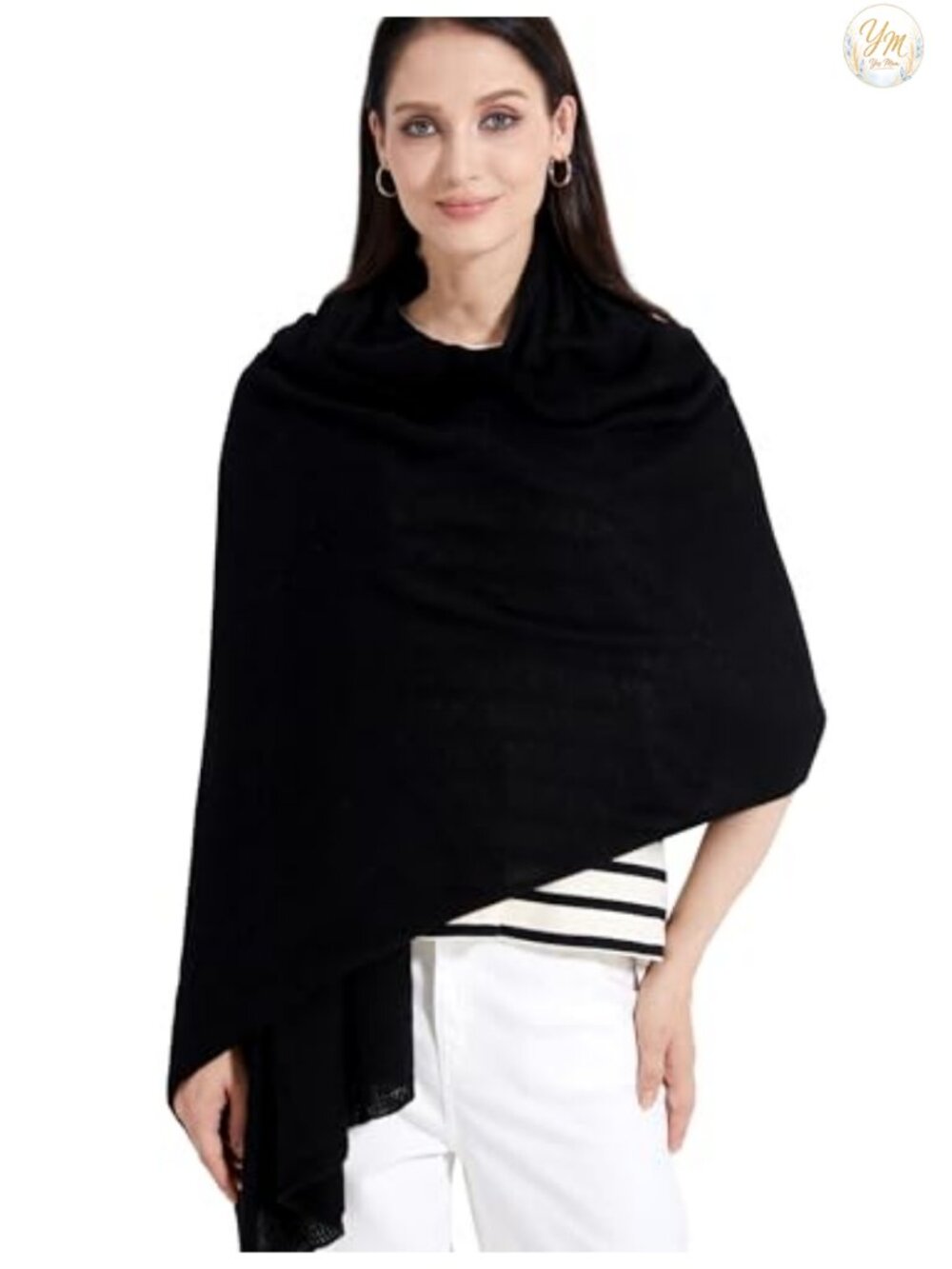 100% Cashmere Wrap Soft Scarf Stole Knitted Shawl Women Travel Extra Large 87x28